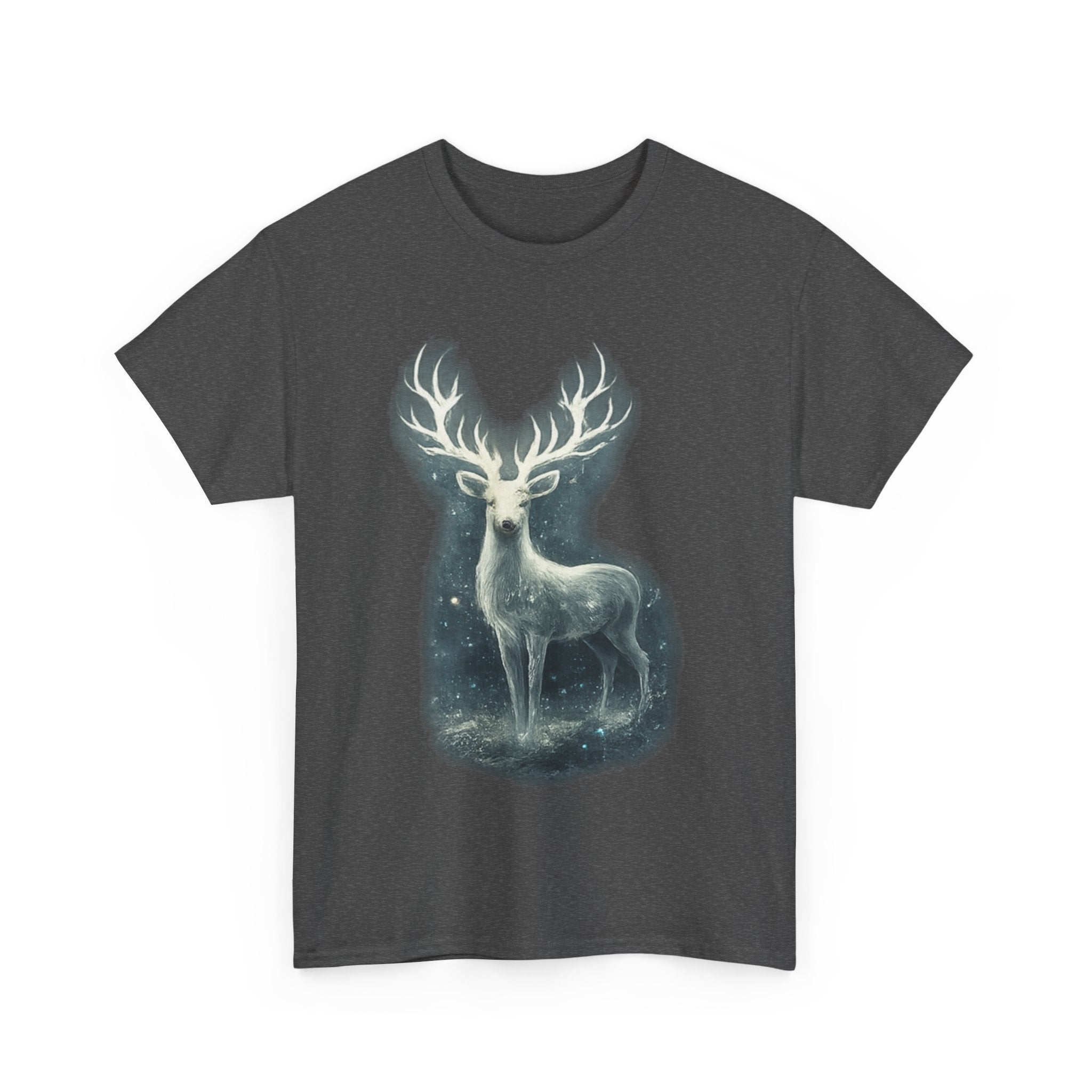 Mystic Stag Glow T-Shirt — Ethereal Deer Graphic Tee
