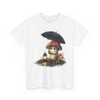 Mushroom Puppy Umbrella Tee — Cute Rainy Day Graphic T-Shirt