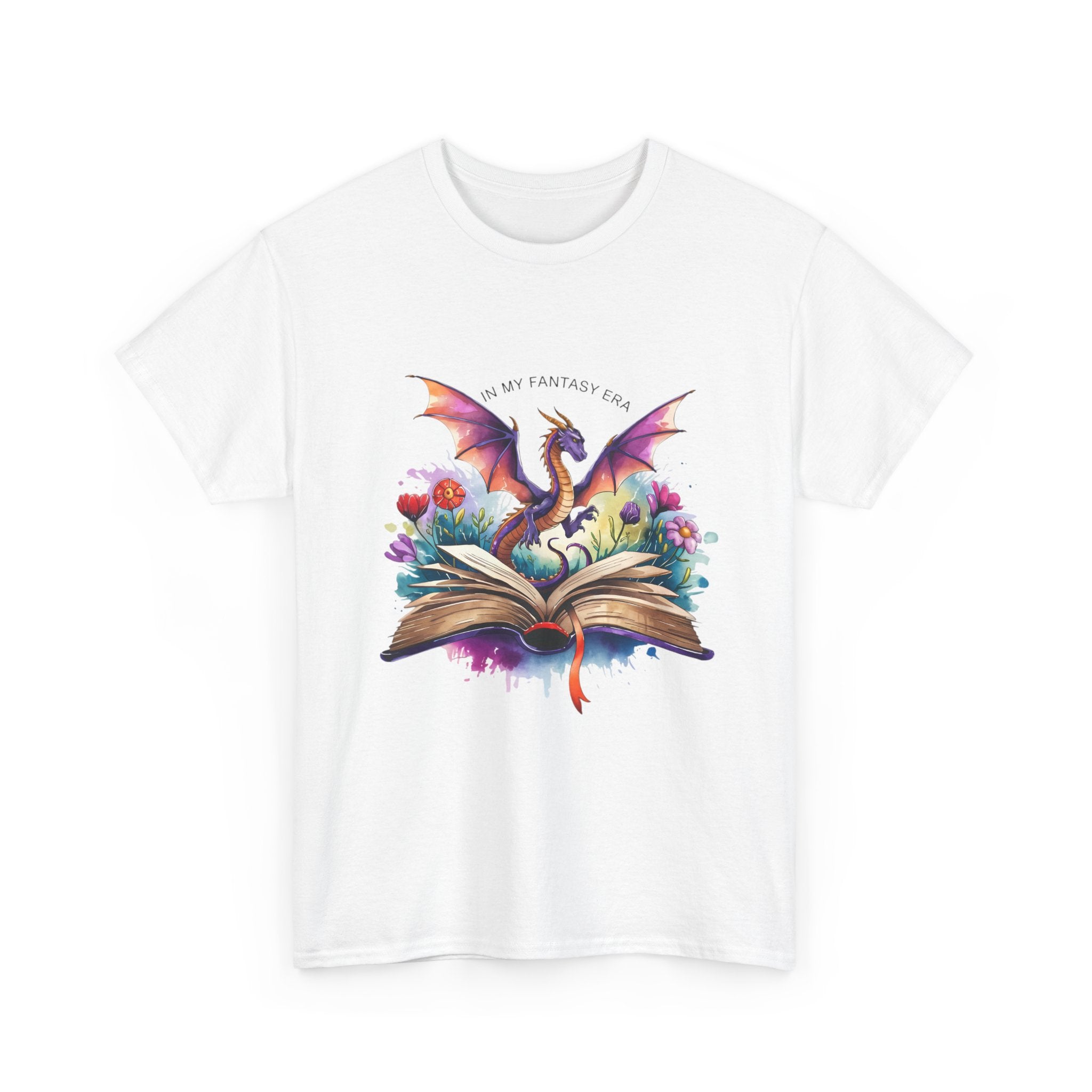 Dragon Book T-Shirt — "My Fantasy Is Real" Literary Fantasy Tee
