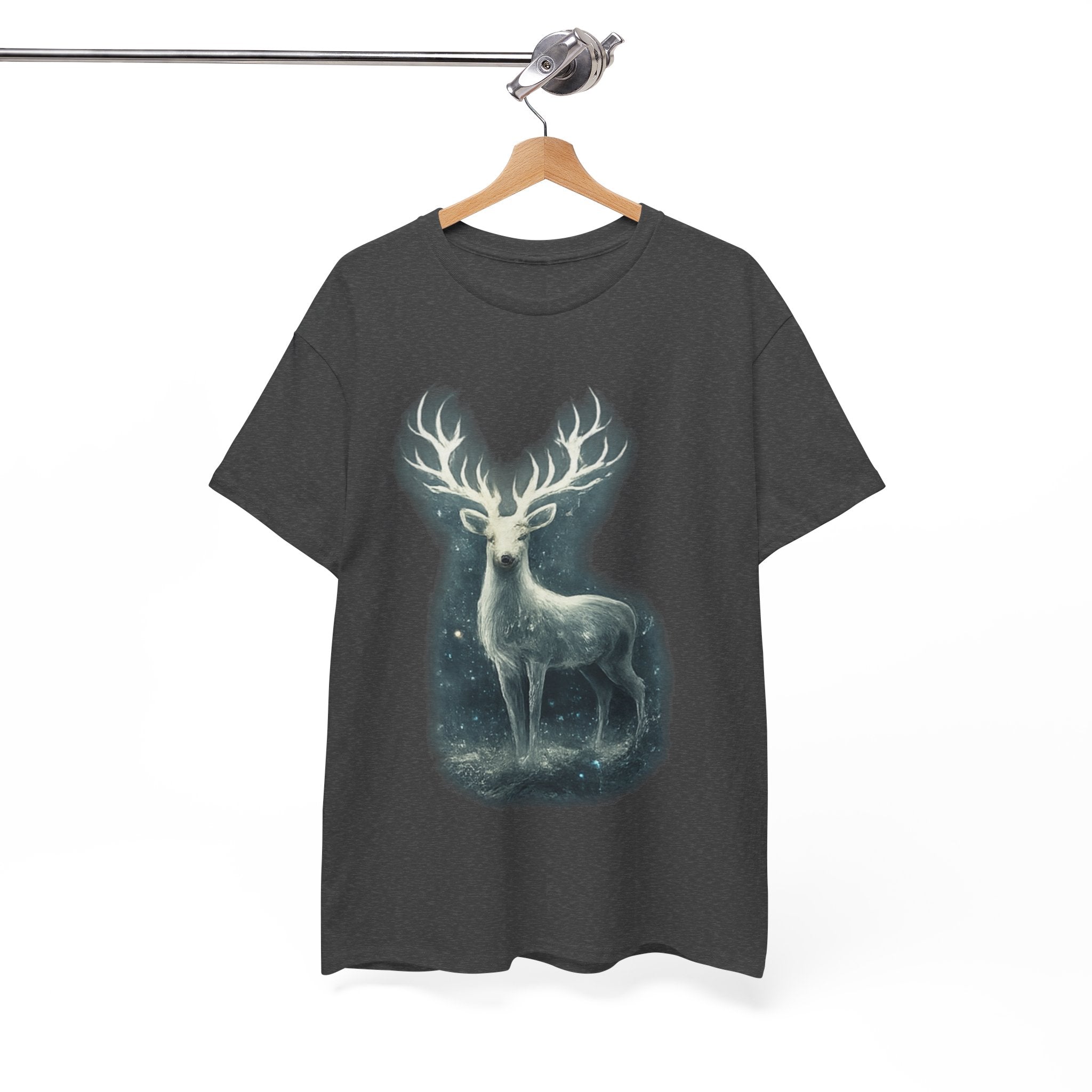 Mystic Stag Glow T-Shirt — Ethereal Deer Graphic Tee