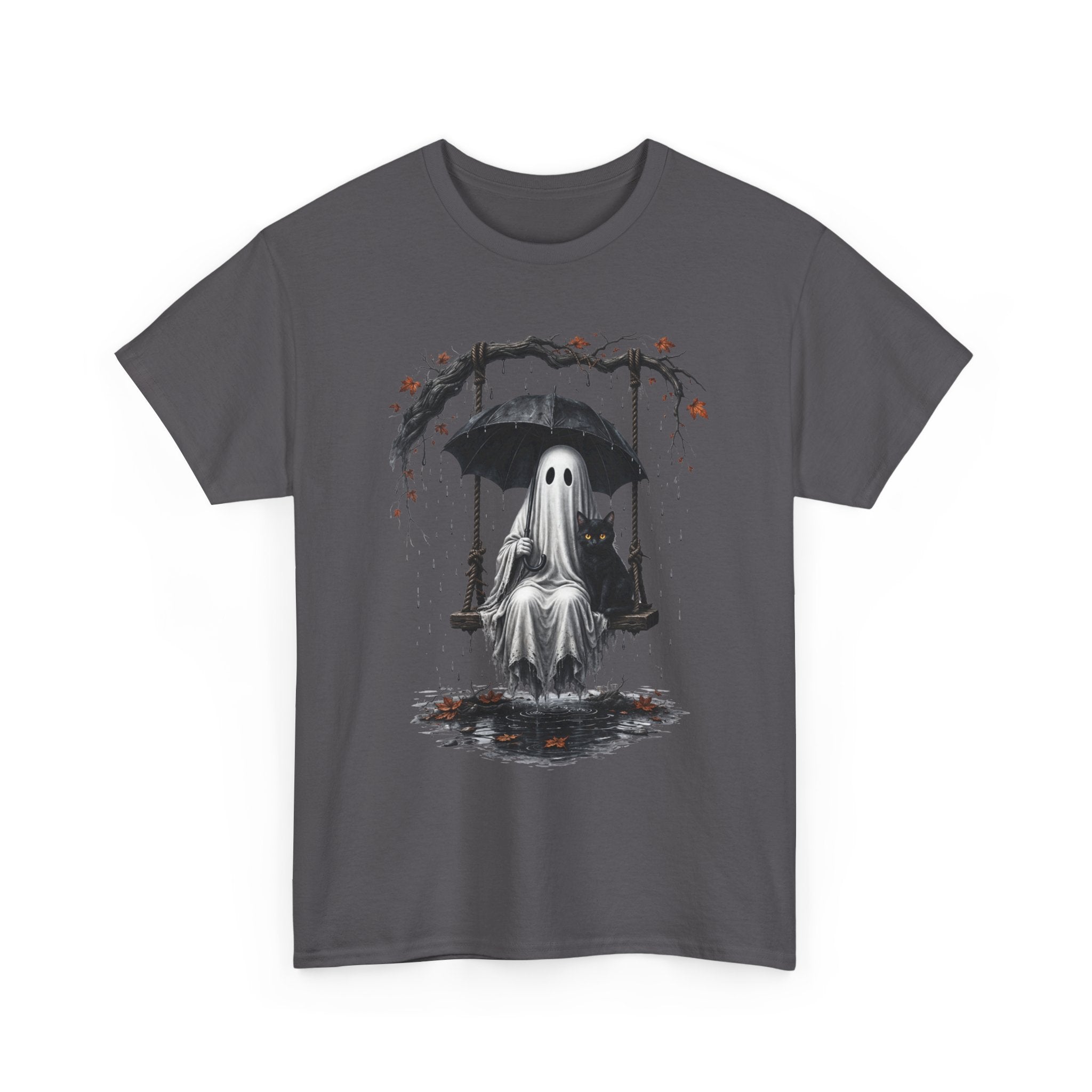 Ghost on a Swing T-Shirt — Moody Halloween Graphic Tee