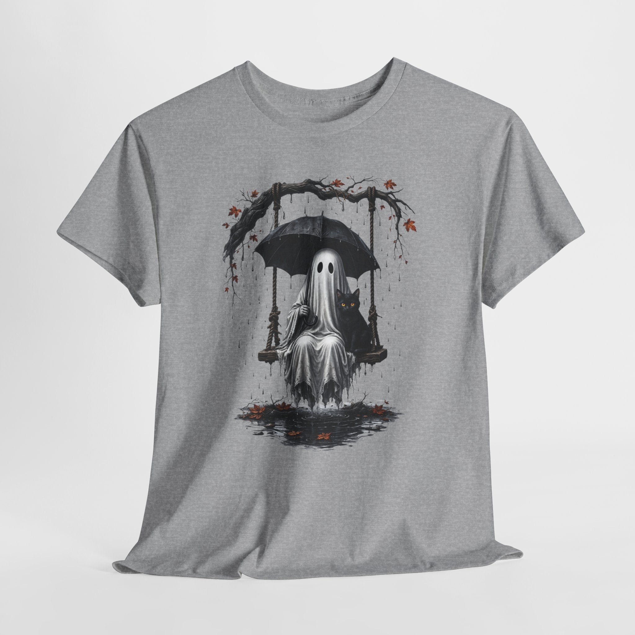 Ghost on a Swing T-Shirt — Moody Halloween Graphic Tee