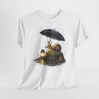 Snail Lantern Tee — Whimsical Rainy Night Graphic T-Shirt