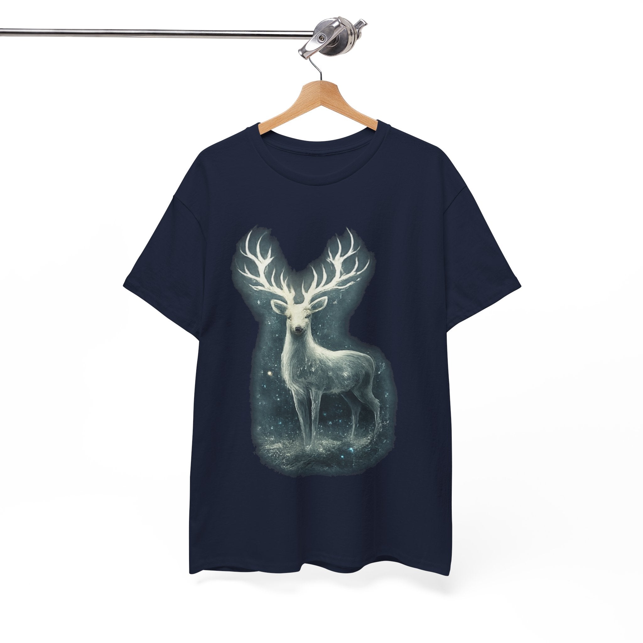Mystic Stag Glow T-Shirt — Ethereal Deer Graphic Tee