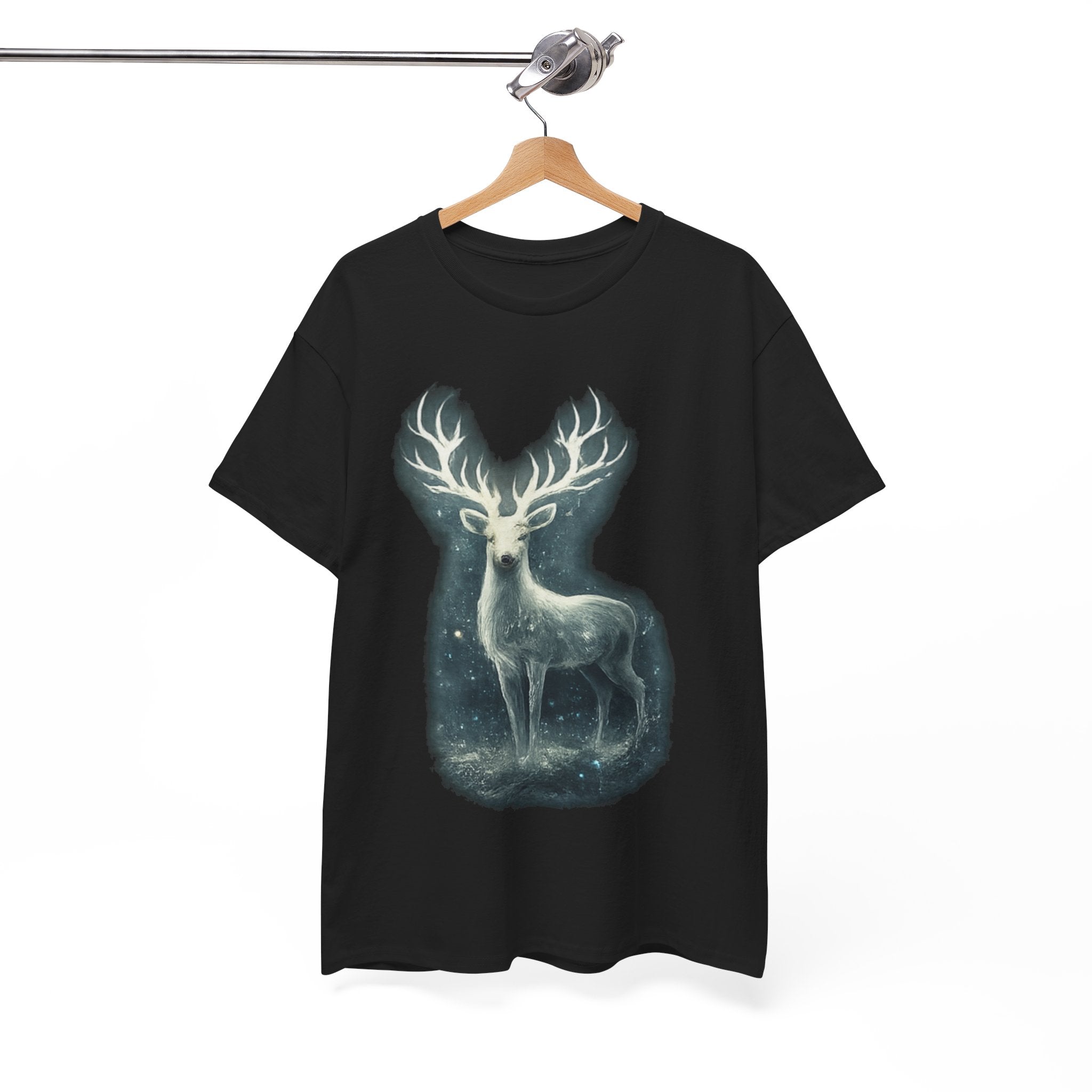 Mystic Stag Glow T-Shirt — Ethereal Deer Graphic Tee