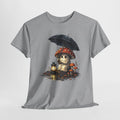 Mushroom Puppy Umbrella Tee — Cute Rainy Day Graphic T-Shirt