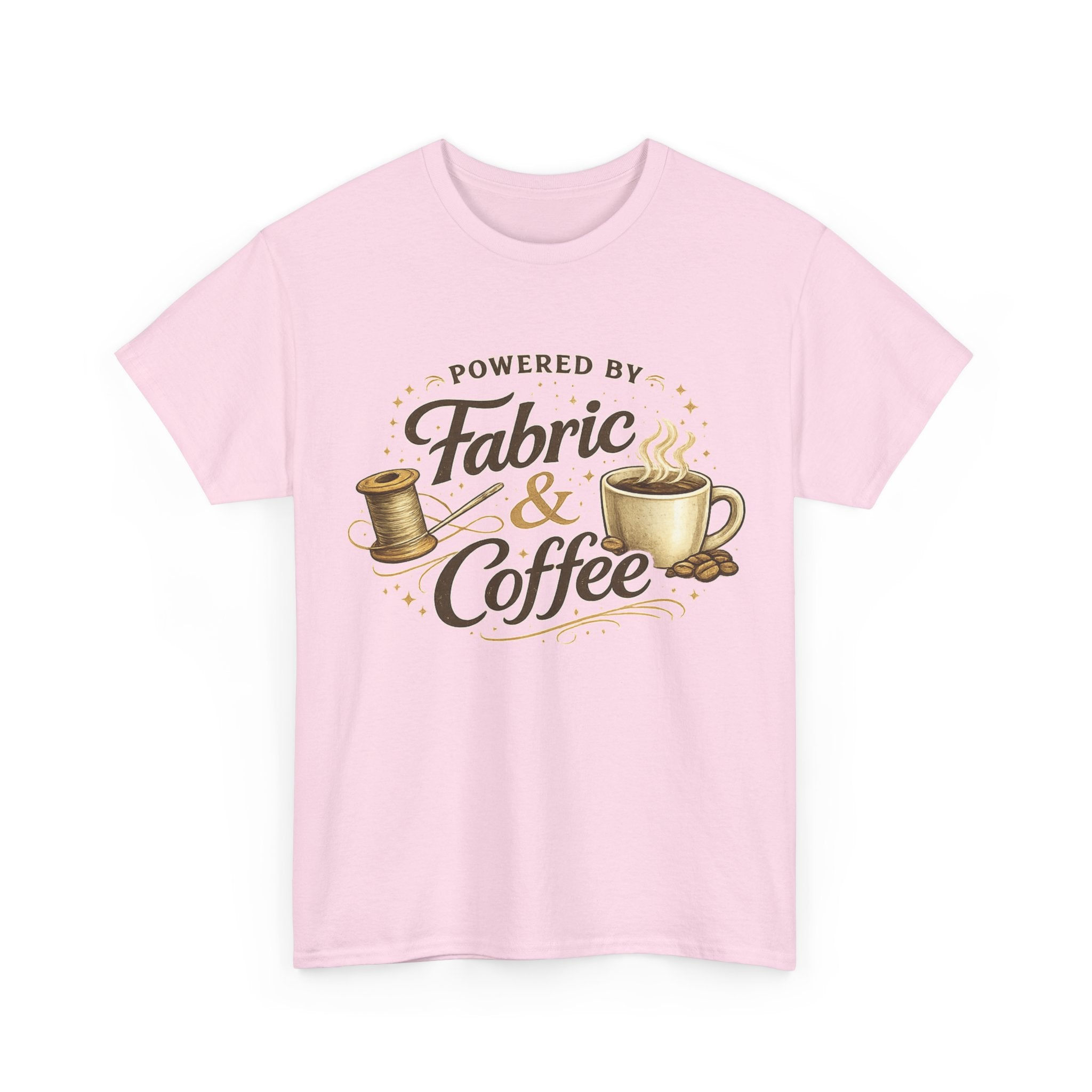 Quilting & Coffee Tee — Powered by Fabric & Coffee Graphic T-Shirt