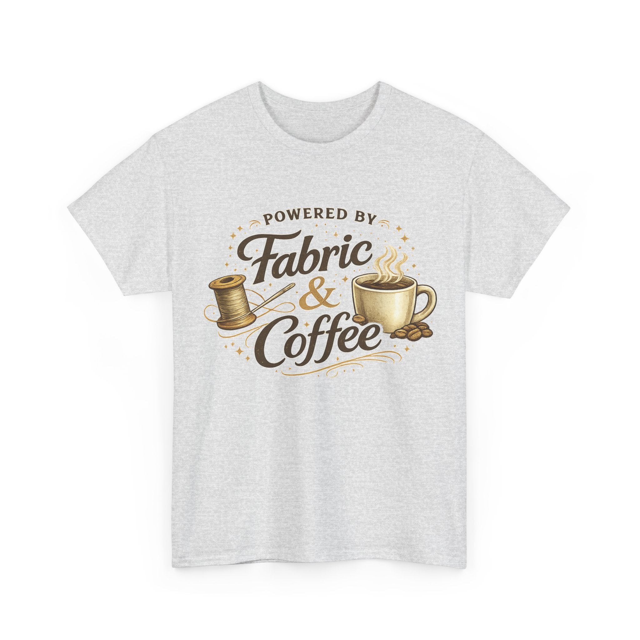 Quilting & Coffee Tee — Powered by Fabric & Coffee Graphic T-Shirt