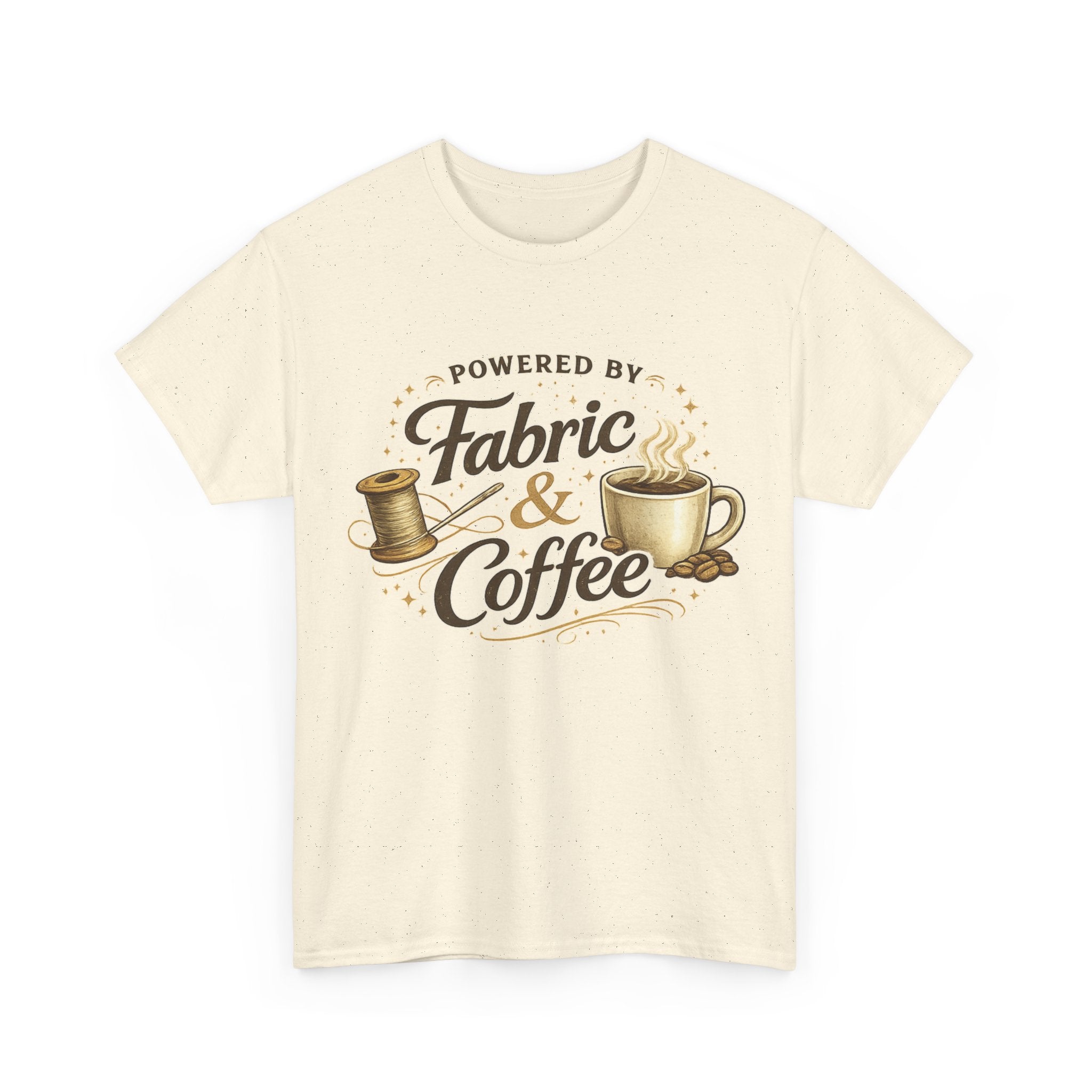 Quilting & Coffee Tee — Powered by Fabric & Coffee Graphic T-Shirt