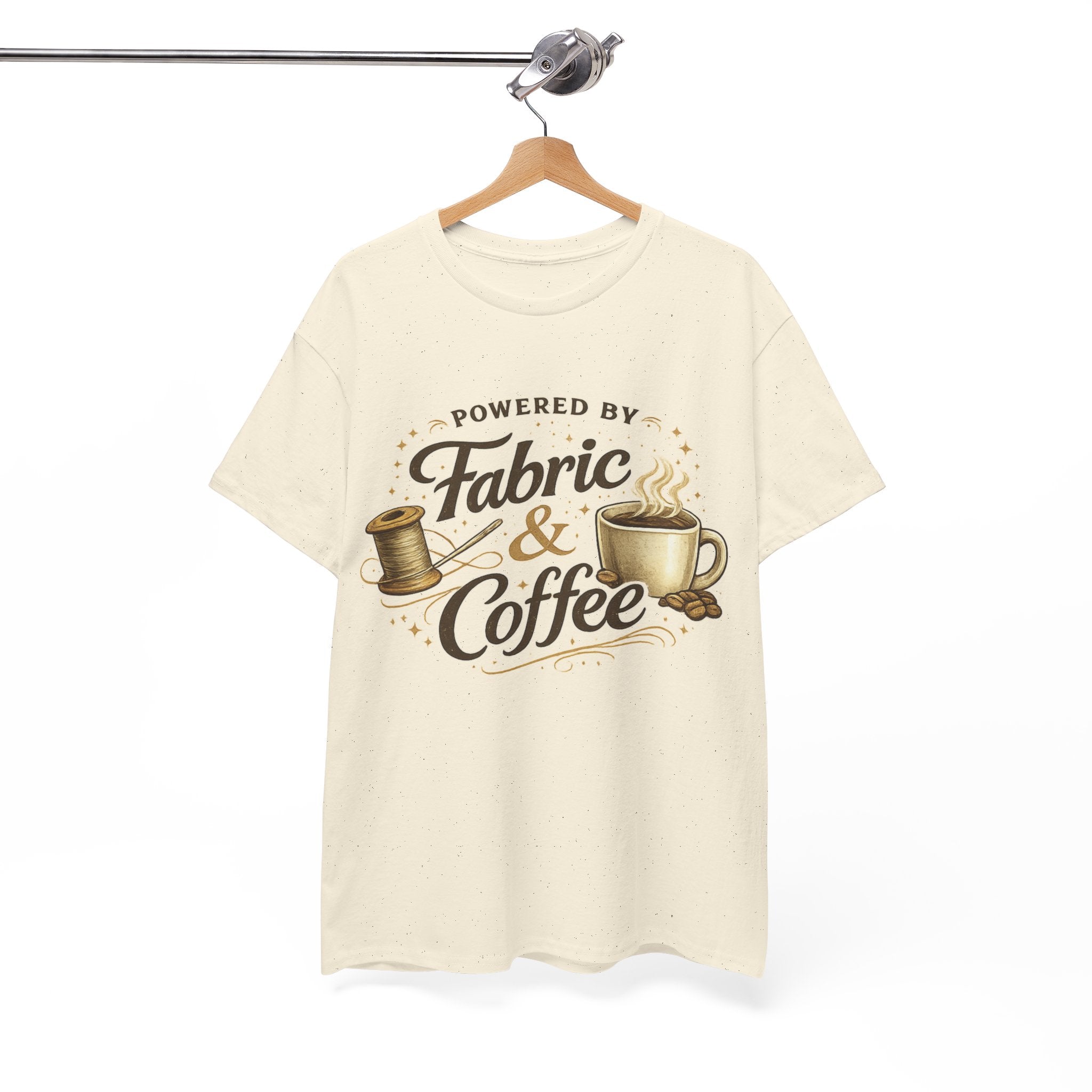Quilting & Coffee Tee — Powered by Fabric & Coffee Graphic T-Shirt