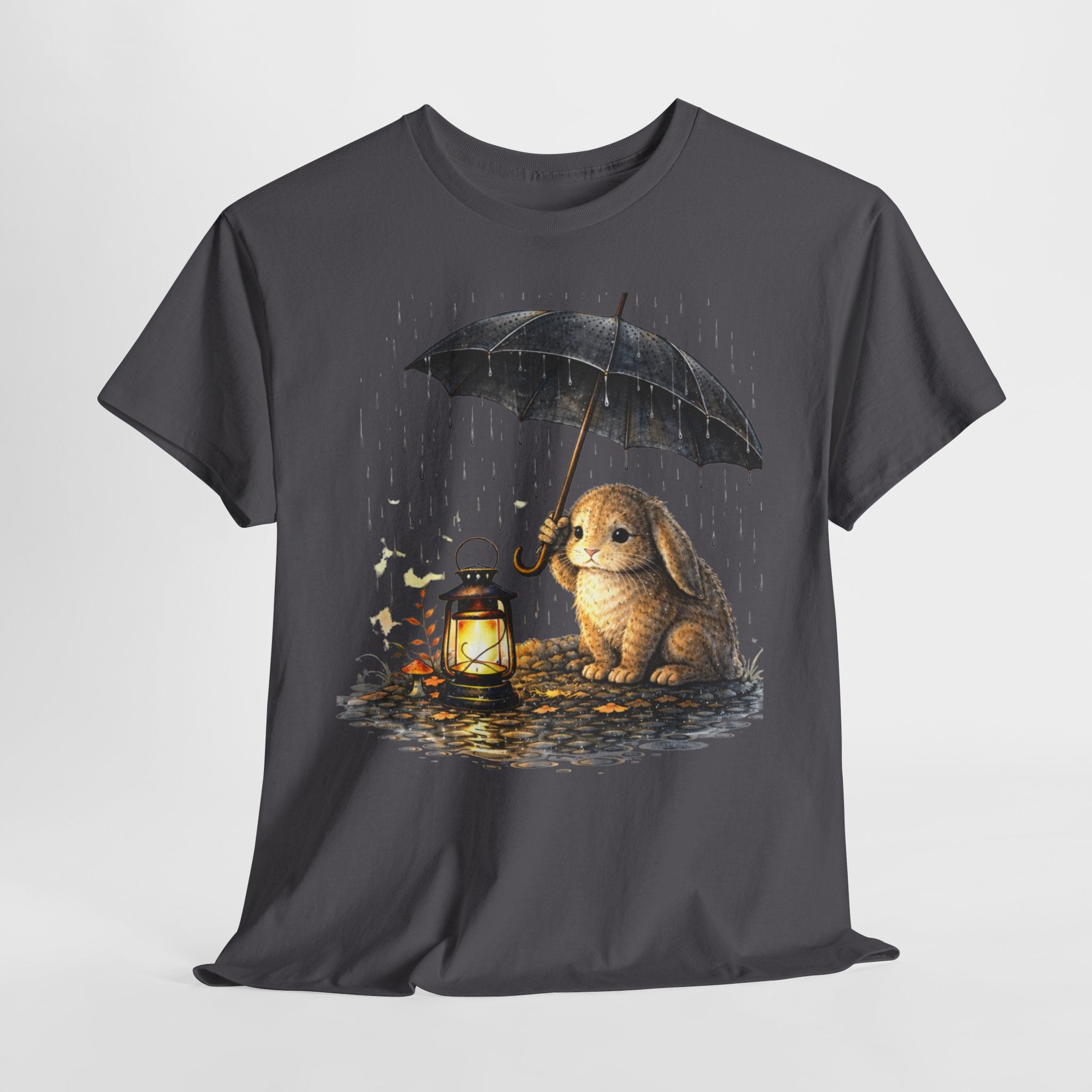 Bunny Lantern Tee — Cute Bunny with Umbrella & Lantern Graphic T-Shirt