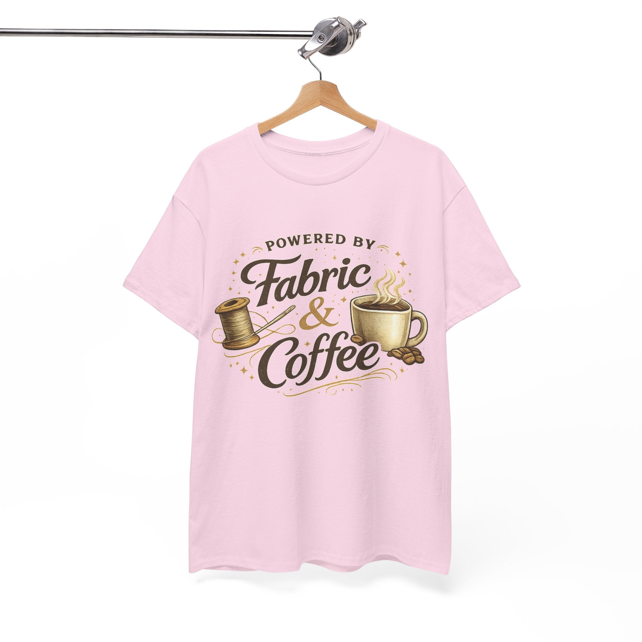 Quilting & Coffee Tee — Powered by Fabric & Coffee Graphic T-Shirt