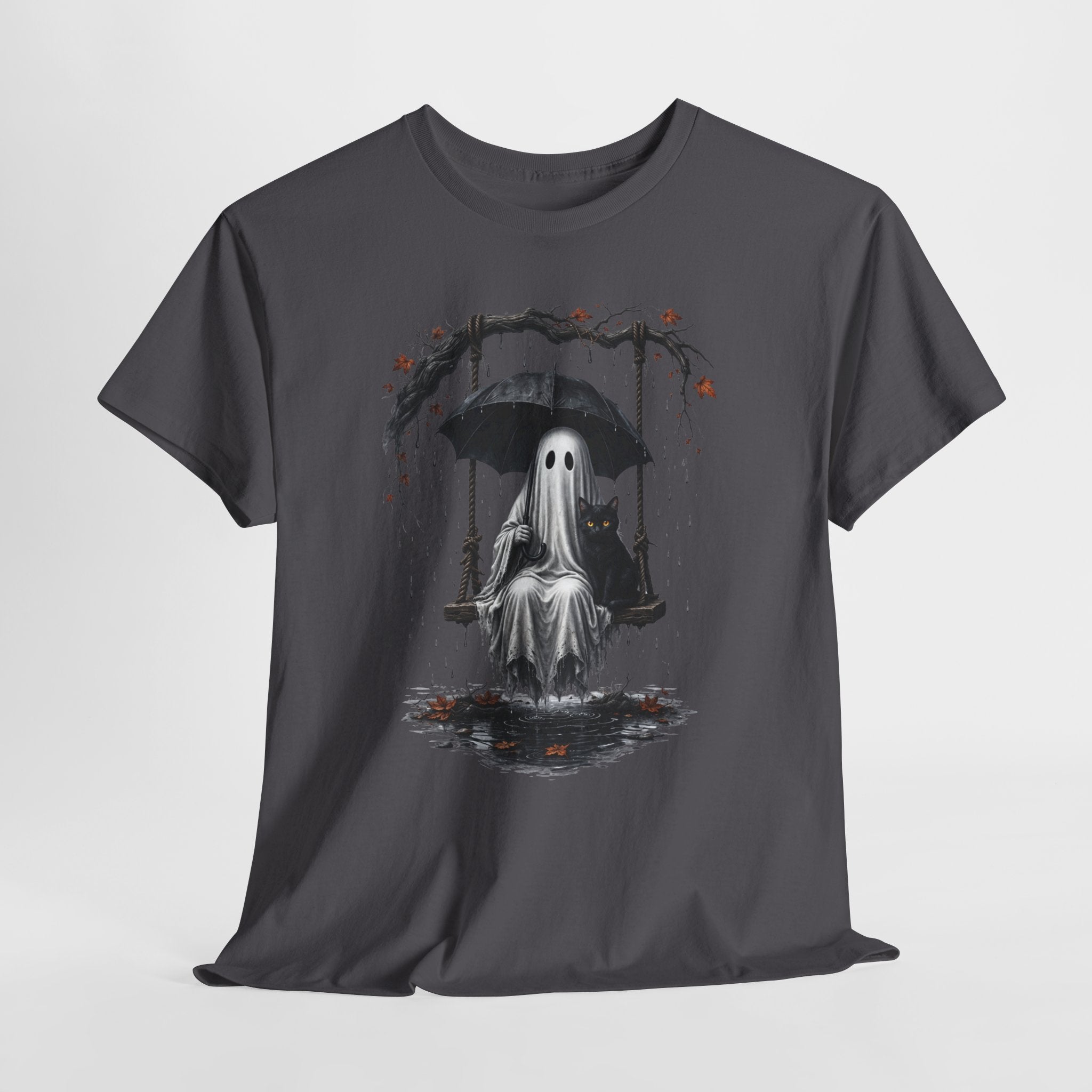 Ghost on a Swing T-Shirt — Moody Halloween Graphic Tee