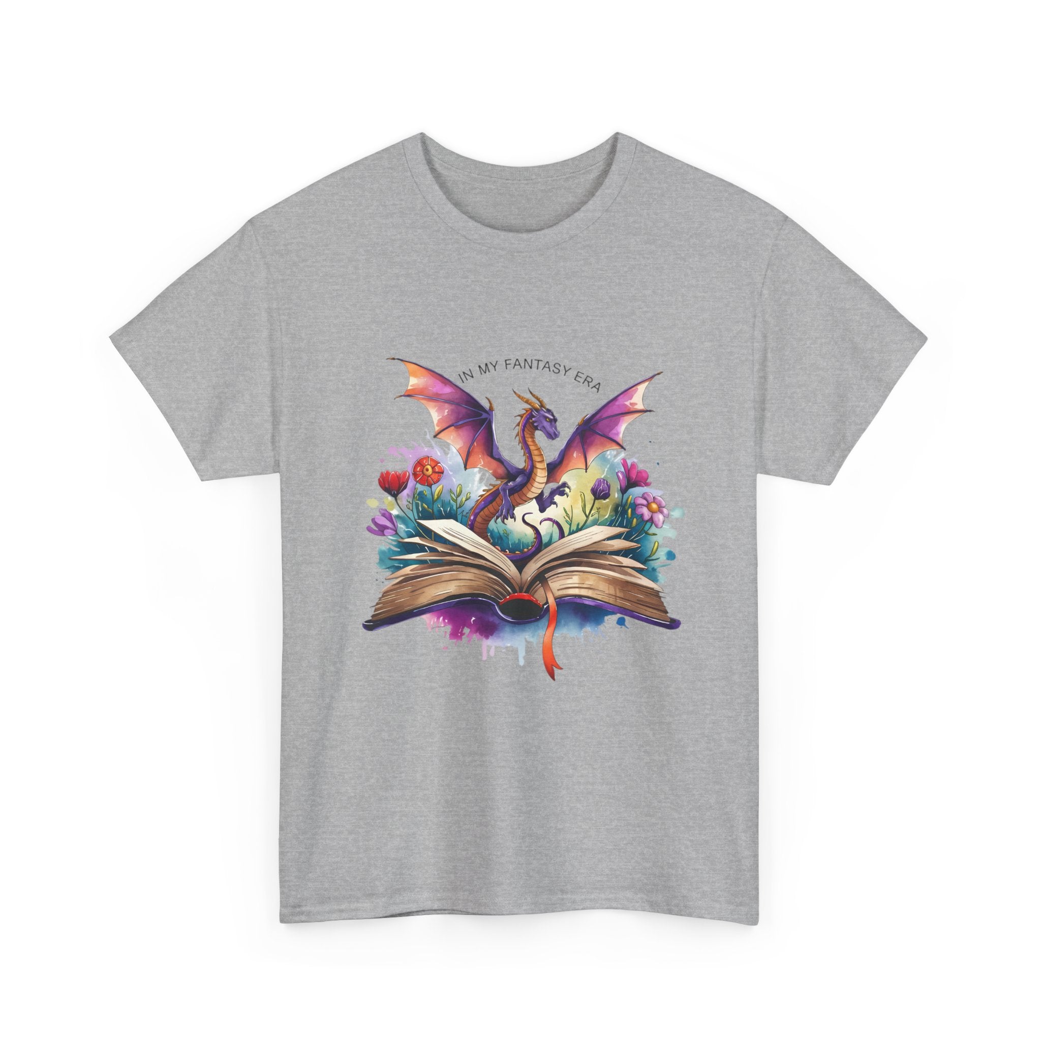 Dragon Book T-Shirt — "My Fantasy Is Real" Literary Fantasy Tee